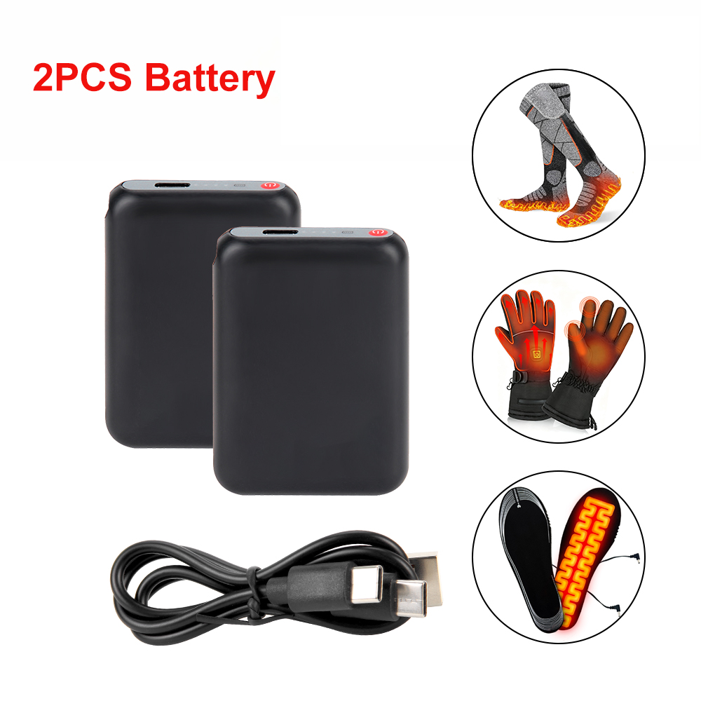 Heated Gloves Electric - Batterie 5V 6000mAh pour chaussettes chauffantes,