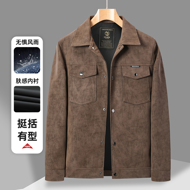 Winter Clothing Pk - Veste en daim décontractée pour homme,