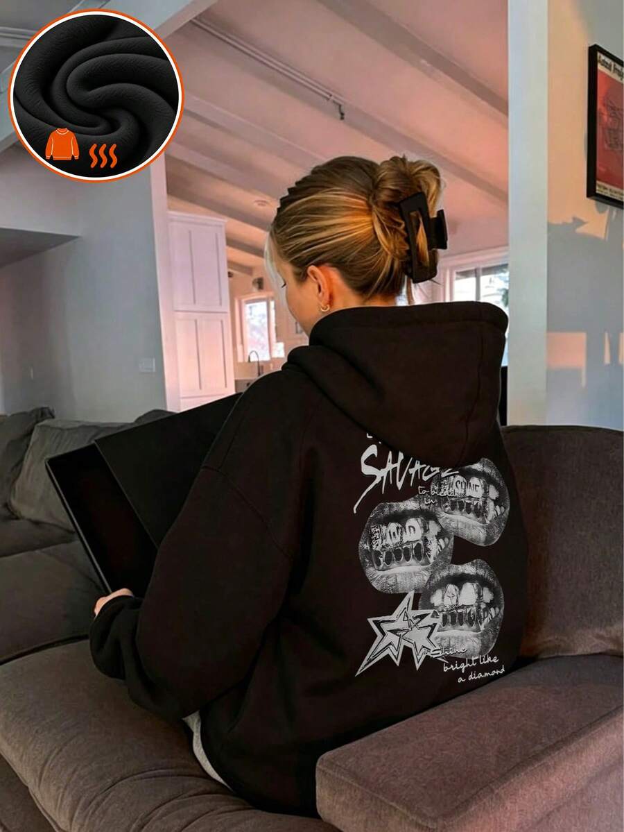 1 pièce, sweat-shirt épais et  - Winter Clothing Drawing avis et prix